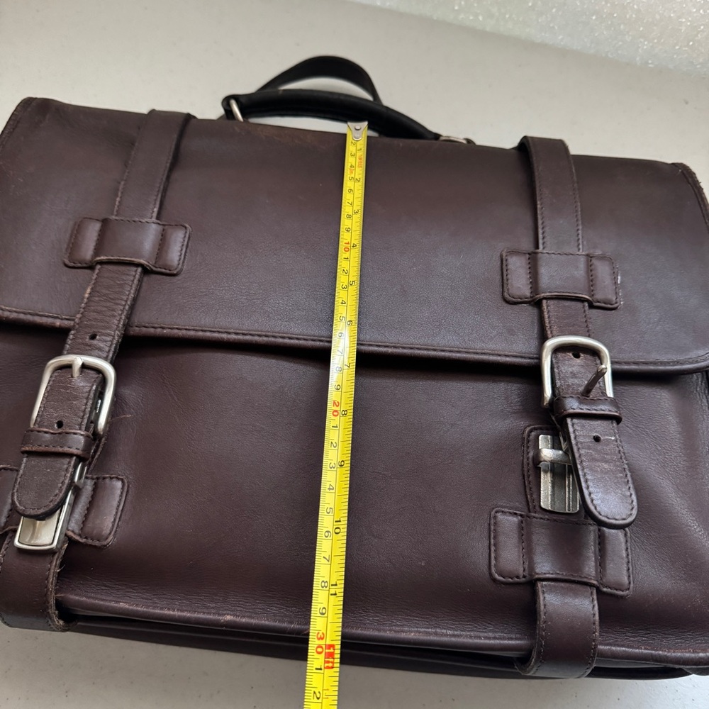 COACH LEATHER Unisex Madison #5325 Briefcase Laptop Bag Dark Brown Vintage - Picture 13 of 16